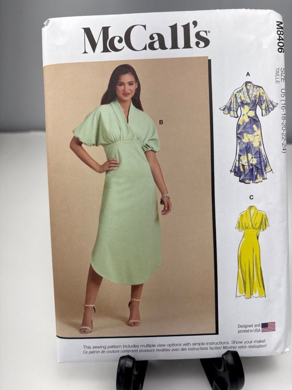 McCalls M8406 Sewing Pattern Misses Dress Size 16 18 20 22 24 Uncut 2023